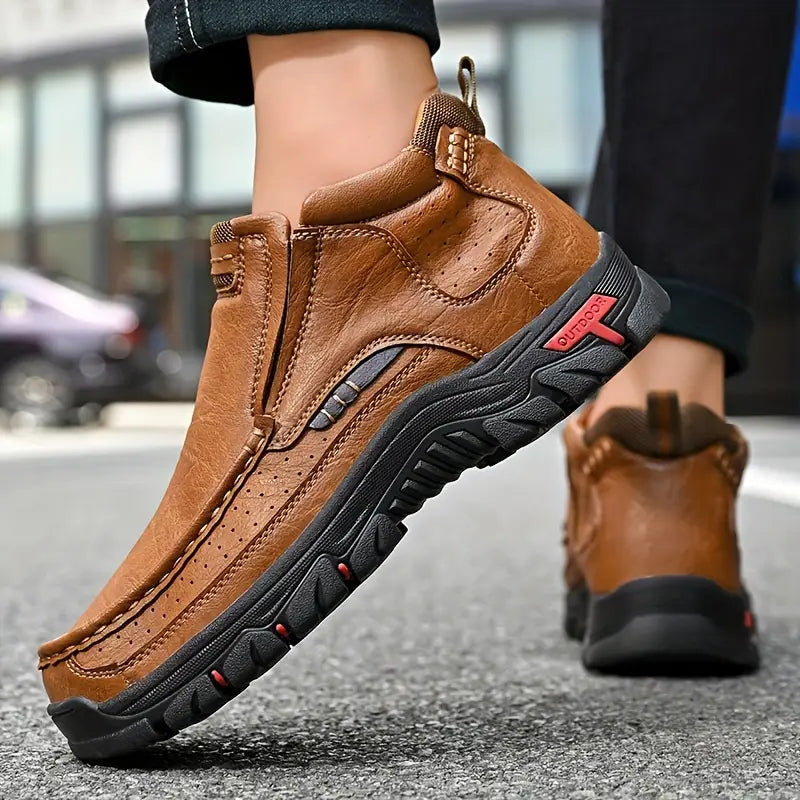 Men's Handcrafted Leather Waterproof Non-Slip Orthopaedic Ankle Boots