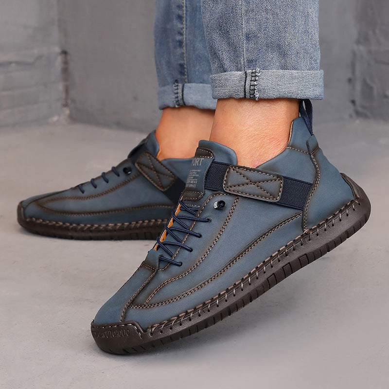 Herren handgefertigte orthopädische Bequemschuhe aus Leder