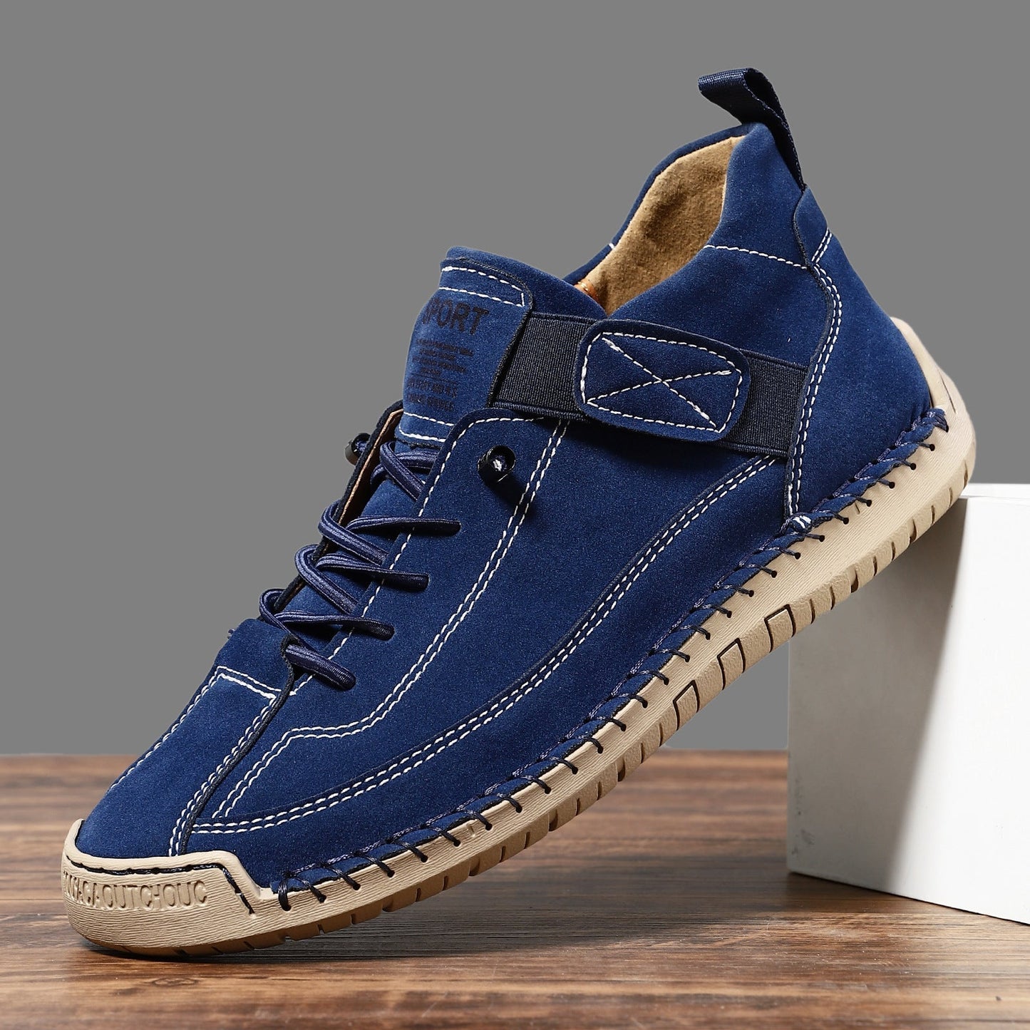 Herren handgefertigte orthopädische Bequemschuhe aus Leder