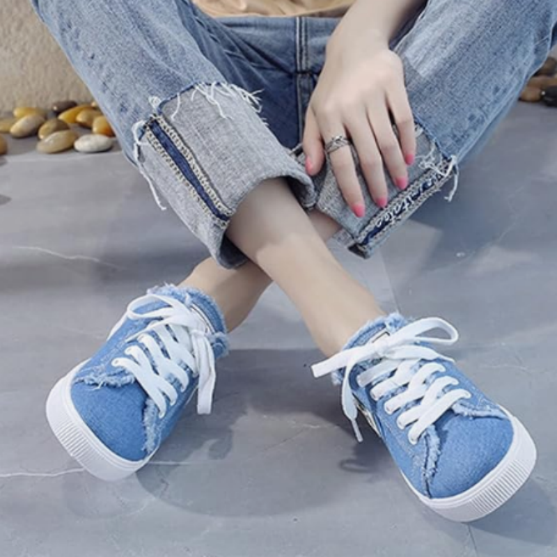 Damen-Denim-Mules-Sneaker