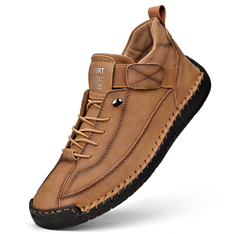 Herren handgefertigte orthopädische Bequemschuhe aus Leder