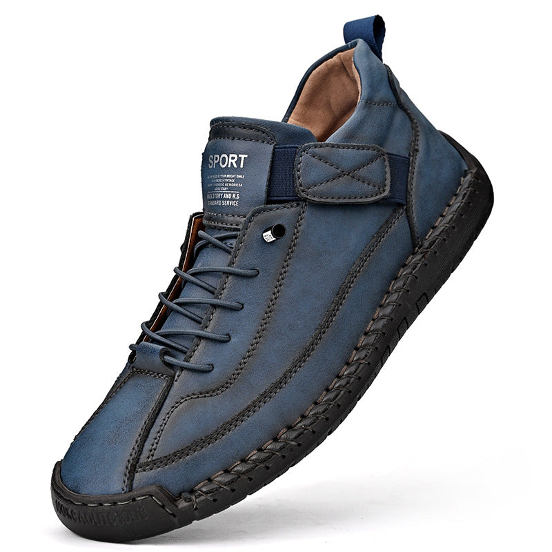 Herren handgefertigte orthopädische Bequemschuhe aus Leder