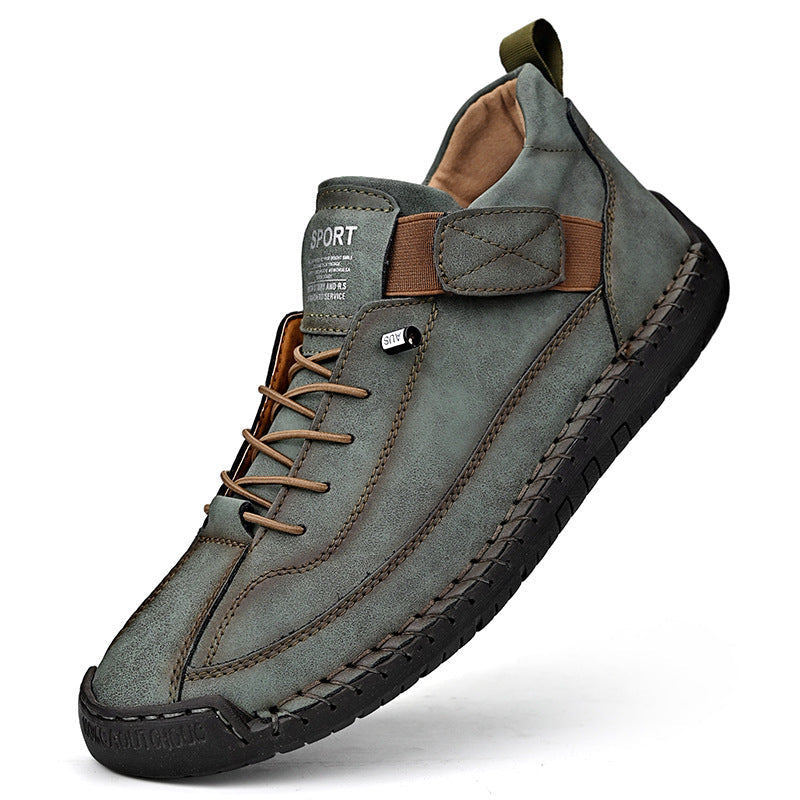 Herren handgefertigte orthopädische Bequemschuhe aus Leder