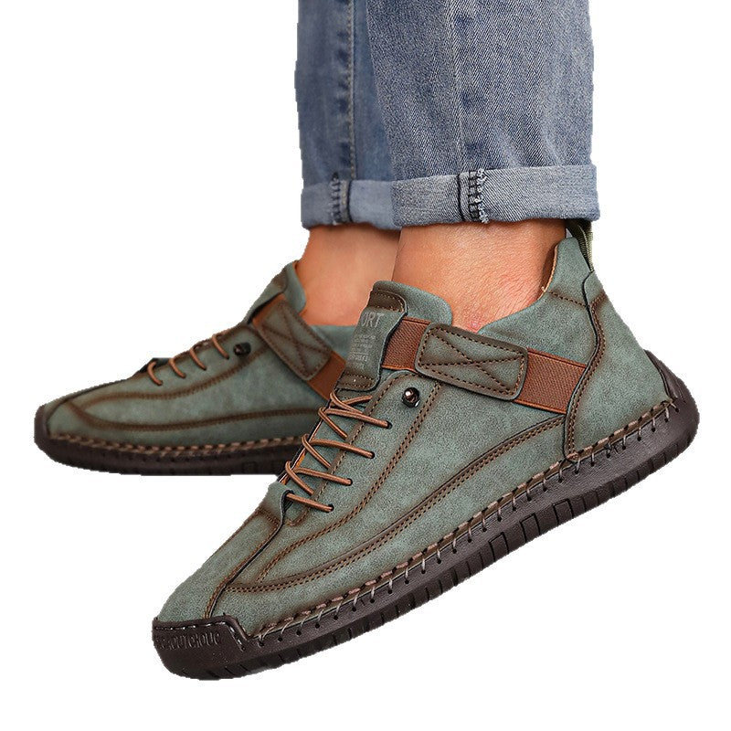 Herren handgefertigte orthopädische Bequemschuhe aus Leder