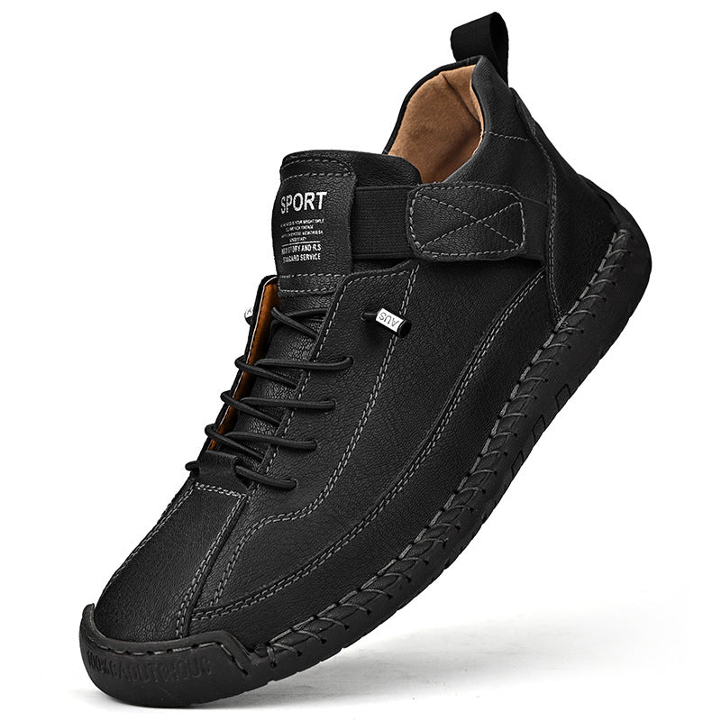 Herren handgefertigte orthopädische Bequemschuhe aus Leder